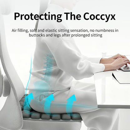 1Pcs Seat Cushion, Travel Cushion Airplane Seat - Inflatable Airplane Seat Cushion for Travel.Suitable for Long Distance Sedentary People to Use,Easy to Carry, 3D Inflatable Airbag is Ergonomic (Gray) - color: Gray-42