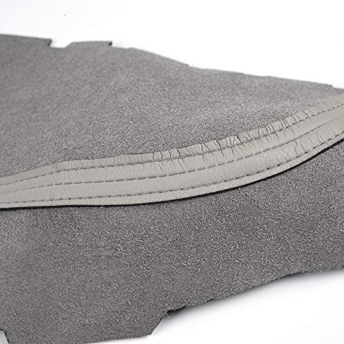 PIT66 PU Leather Front Door Panels Center Consoles Armrest Covers, Compatible with 09-15 Honda Pilot Left Right Side Gray