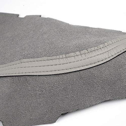 PIT66 PU Leather Front Door Panels Center Consoles Armrest Covers, Compatible with 09-15 Honda Pilot Left Right Side Gray