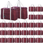 Travel Bag 24 Packes Carry on Luggage Foldable Duffel Bag Sports Gym Bag Weekender Overnight Bag Water Resistant Nylon Travel Duffel for Men Women (Red 24PCS) - color: Red 24