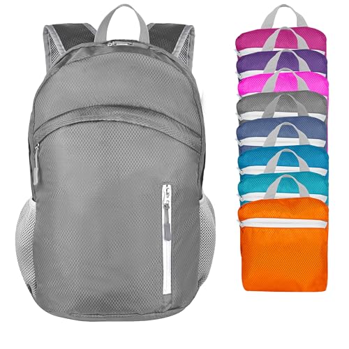 Waterproof Foldable Backpack Dry Storage Lightweight Daypack 35L Outdoor Backpack for Beach Men Women Grey - color: Grey