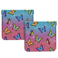 2Pcs PU Leather Small Squeeze Coin Purse Pouch Mini coin Bag Unique And Cute Wallet Cosmetic Bags Change Bag For Women Girls Men （Butterfly L - color: Butterfly L