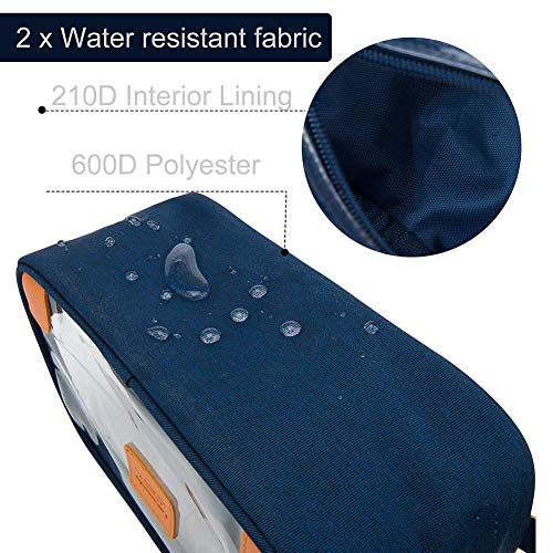 Lermende Toiletry Bag, Clear Shaving Dopp Kit for Men Travel Toiletry Bag with Hand Strap Unisex Bathroom Toiletries Organiser - color: Blue