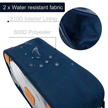 Lermende Toiletry Bag, Clear Shaving Dopp Kit for Men Travel Toiletry Bag with Hand Strap Unisex Bathroom Toiletries Organiser - color: Blue