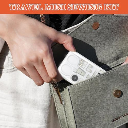 TINSKY 25 Boxes Mini Travel Sewing Kit Quick Fix Sewing Kits Bulk Basic Portable Pre Threaded Needle Emergency Repair Tool for Gifts Beginner Traveler Home Hotel - color: White