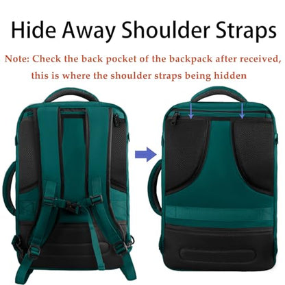 MATEIN Travel Backpack Large, Water Resistant Carry on Backpack for Travelling, Airline Approved Large Capacity Back Pack, Expandable Lightweight Overnight Daypack, Travel Gift, Peacock Blue - color: Peacock Blue, size: XX-Large