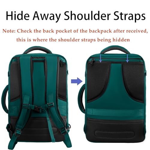 MATEIN Travel Backpack Large, Water Resistant Carry on Backpack for Travelling, Airline Approved Large Capacity Back Pack, Expandable Lightweight Overnight Daypack, Travel Gift, Peacock Blue - color: Peacock Blue, size: XX-Large