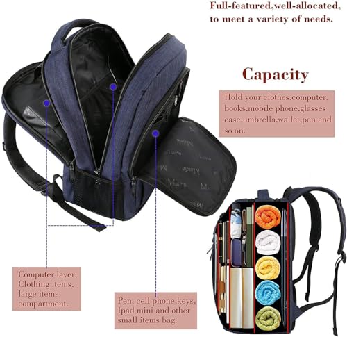 MATEIN Laptop Backpack, Slim Travel Backpack with Laptop Compartment for Men Women, College Student Daypack Teenager Gift Computer Bag Daily Bagpack fits 15.6 Inch Notebook, Blue - color: Blue, size: 15.6 Inch