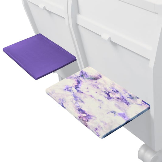 Go-Be Sleeves Airplane Tray Covers for Adults 2-Pack Classics Airplane Tray Covers - Plum Marble/Plum Solid - color: Plum Marble/Plum Solid