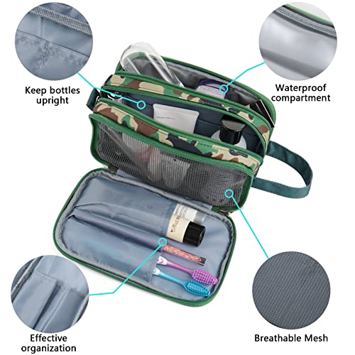 Kids Toiletry Bag for Boys, Travel Toiletry Bag for Little Young Boys Waterproof Hanging Wash Bag Toddler Traveling Toiletries, Dinosaur Camo - color: Dinosaur Camo