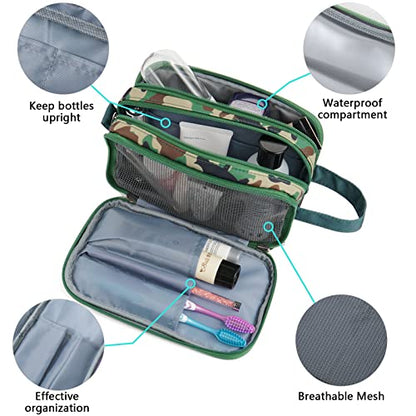 Kids Toiletry Bag for Boys, Travel Toiletry Bag for Little Young Boys Waterproof Hanging Wash Bag Toddler Traveling Toiletries, Dinosaur Camo - color: Dinosaur Camo