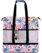 JIANYA Beach Bag Women Waterproof Sandproof Beach Tote Bags with Cooler Top Zipper Large Totes for Pool Travel Daily - color: Blue Crab