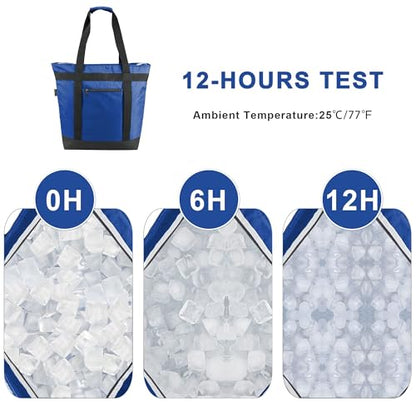 BeeGreen Insulated Cooler Bag Leakproof Freezer Shopping Tote for Groceries Heavy Duty Thermal Food Delivery Bag - color: Blue, style: Sling Cooler