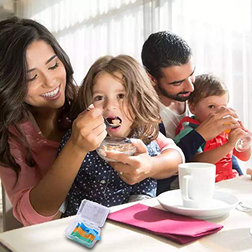 FAMILIFE Floss Picks, 120 Pcs Kid's Dental Floss Cleaner Without Fluoride, Tooth Pick Flossers with 4 Travel Handy Cases, Helps to Fight Tooth Decay and Keep Your Kids’ Teeth Clean, for Family - color: Giraffe 120 Pcs