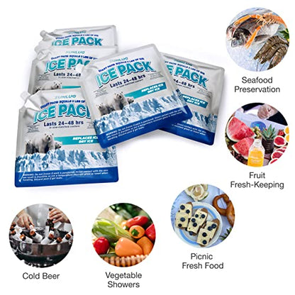 Cooler Ice Packs Reusable Ice Packs for Coolers Long Lasting Freezer Packs for Cooler Bag, Lunch Bags, Cooler Backpacks - color: 5 Pack - All Purpose Ice Packs
