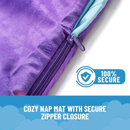 Jay Franco Kids Slumber Bag and Pillow - 54 x 27 Inch Comfy Indoor Sleeping Bag for School and Sleepovers, 2 Piece Set, Purple - Frozen - color: Purple - Frozen
