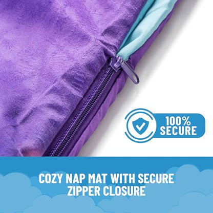 Jay Franco Kids Slumber Bag and Pillow - 54 x 27 Inch Comfy Indoor Sleeping Bag for School and Sleepovers, 2 Piece Set, Purple - Frozen - color: Purple - Frozen