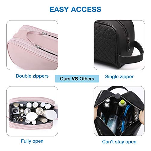 BAGSMART Toiletry Bag for Men, Travel Toiletry Organizer Dopp Kit Water-resistant Shaving Bag for Toiletries Accessories, Door Room Essentials,Pink-medium - color: Pink, size: Medium