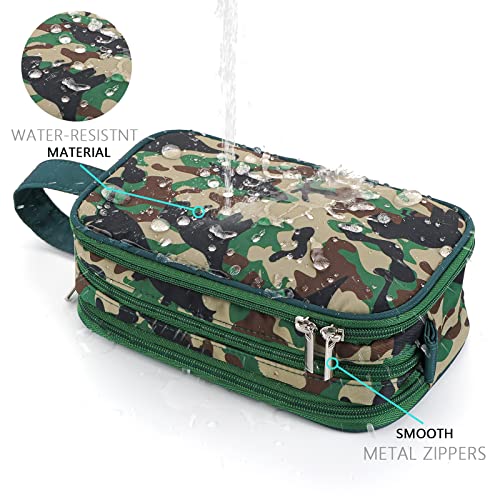 Kids Toiletry Bag for Boys, Travel Toiletry Bag for Little Young Boys Waterproof Hanging Wash Bag Toddler Traveling Toiletries, Dinosaur Camo - color: Dinosaur Camo