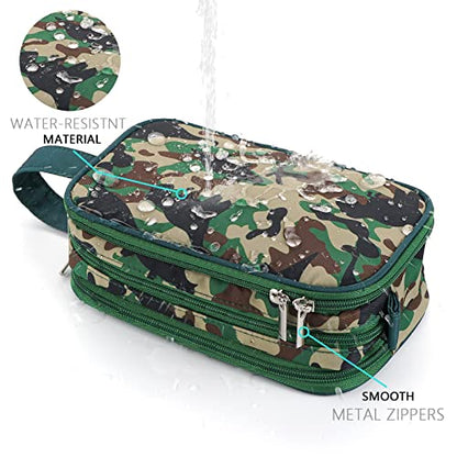 Kids Toiletry Bag for Boys, Travel Toiletry Bag for Little Young Boys Waterproof Hanging Wash Bag Toddler Traveling Toiletries, Dinosaur Camo - color: Dinosaur Camo