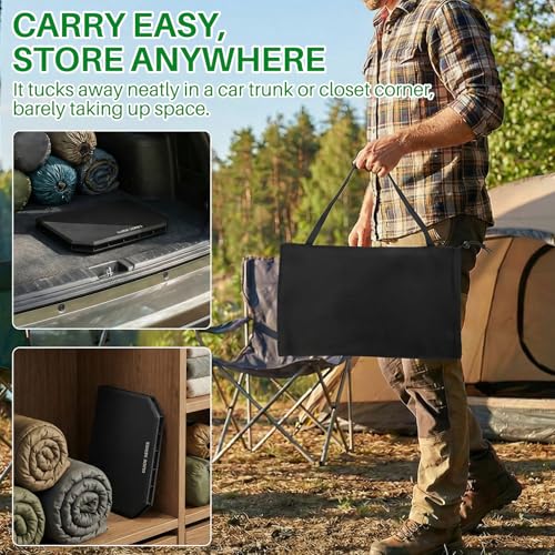 TOPCHANCES Folding Camping Table Outdoor,Ultralight Aluminum Camping Tables Multifunctional Portable Folding Table with Carrying Bag for Holiday Festival Camping Travel Picnic Grilling - color: Black