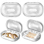 Kigley 4 Pcs Hair Tie Container Small Portable Travel Cotton Swab Holder Flosser Dispenser with Lid Plastic Box Beads Storage Containers for Small Items, 3.94 x 2.76 Inch (White) - color: White
