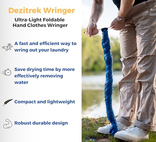 Ultra-Light Clothes Wringer – Manual Water Remover for Hand Washed Clothes, Speeds Up Air Drying for Camping, Caravan & Off-Grid Travel