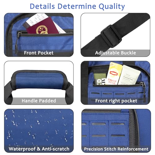 Foldable Travel Duffle Bag,Duffle Bag with Shoes Compartment and Adjustable Strap,Large Packable Travel Bags for Men Women,Waterproof Duffel Bag - color: Blue