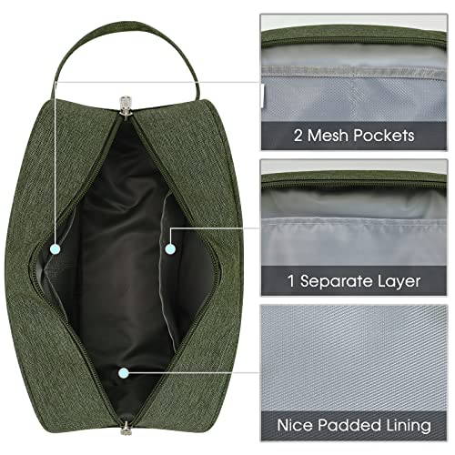 Narwey Travel Toiletry Bag for Women Traveling Dopp Kit Men Travel Bag for Toiletries Cosmetic Bag Makeup Bag Medicine Bag for Traveling (Army Green) - color: B-Army Green