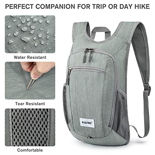 G4Free 10L/15L Hiking Backpack Lightweight Packable Hiking Daypack Small Travel Outdoor Foldable Shoulder Bag - color: Grey, size: 10L