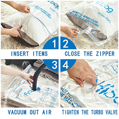 Vacuum Storage Bags, Space Saver Vacuum Seal Storage Bags 20-Pack Sealer Bags for Clothes, Clothing, Bedding, Comforter, Blanket (20C) - size: 20-COMBO