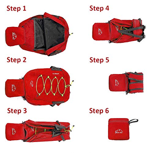 Outdoor Water Resistant Hiking Backpack - color: Red