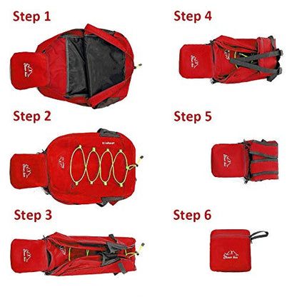 Outdoor Water Resistant Hiking Backpack - color: Red