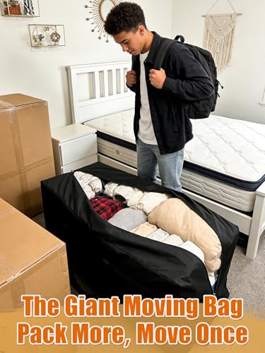 140 Gallon Extra Large Storage Bags - 600D Oxford Heavy-duty Outdoor Storage with 4 Carrying Handles, 56''x24''x24''
