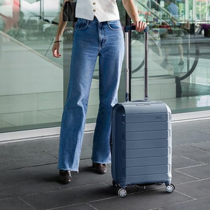Traveler's Choice Pagosa Hardshell Expandable Luggage with Spinner Wheels, Slate Blue, 30-Inch Large - color: Slate Blue, size: 30-Inch Large