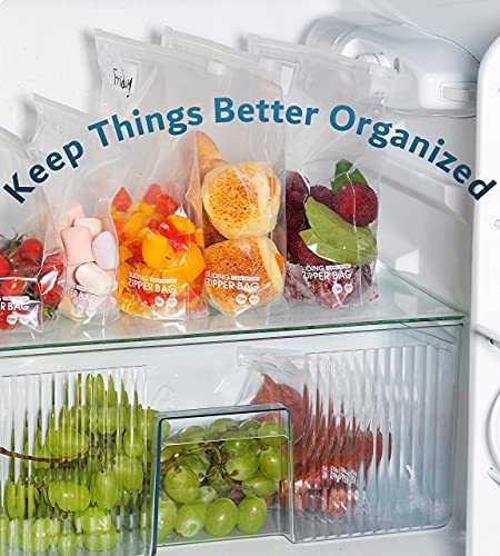 Variety Slider Storage Bags, 4 Sizes- 145 Count, Expandable Bottom, Microwave-Safe, Zero BPA - size: VARIETY