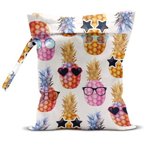 Wet Bag, Wet Dry Bag, Wet Bag for Swimsuit, Travel, Beach, Pool, Diapers, Dirty Yoga Gym Clothes, Makeup Bag, Waterproof Tropical Palm Leaves Decor Jungle Palm Leaf Favors - color: multicolour243