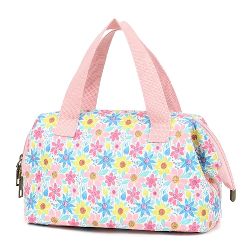 Makeup Bag Cosmetic Bag For Women Girl Travel Makeup Bag Toilet Bag Zipper Organizer Bag Waterproof - color: Corduroy corlor flower