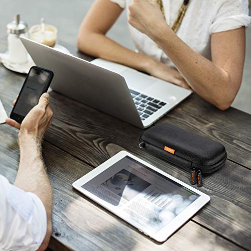 External Hard Drive Case - GLCON Shockproof EVA Carrying Case for WD My Passport Element Seagate Expansion Backup Toshiba 1TB 2TB 4TB - High Protection Portable Travel Electronic Power Bank Bag - color: Black