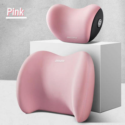 Car Headrest & Lumbar Support Cushion Kit, Ergonomic Car Seat Neck Pillow and Backseat Cushion for Driving Fatigue Relief, Driving Seat Memory Foam Neck Back Rest Pillows (Pink) - color: Pink