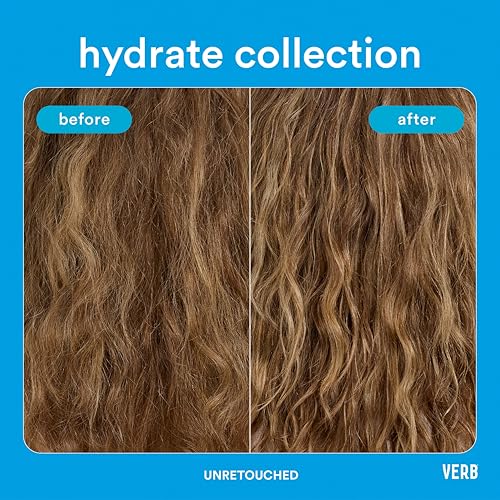 VERB Hydrate Shampoo + Conditioner Duo - Cleanses + Nourishes Dry + Frizzy Hair to Smooth + Reduce Frizz - Amber + Warm Jasmine Scent - size: 7.88 Fl Oz (Pack of 4)