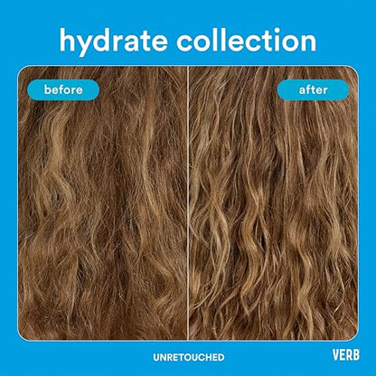 VERB Hydrate Shampoo + Conditioner Duo - Cleanses + Nourishes Dry + Frizzy Hair to Smooth + Reduce Frizz - Amber + Warm Jasmine Scent - size: 7.88 Fl Oz (Pack of 4)