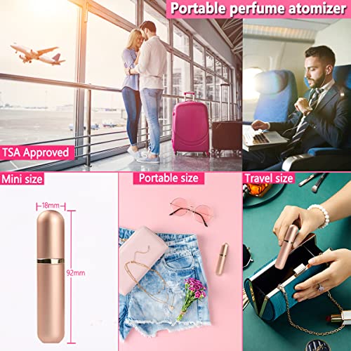 Travel Perfume Bottle Atomizer - 5ML Perfume Atomiser, Scent Pump Case, Leakproof Portable Perfume Sprayer for Women and Men (Black-1) - color: Black-1