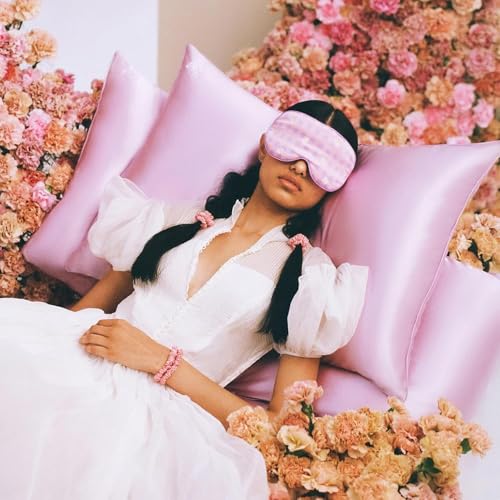 slip Pure Silk Contour Sleep Mask: Protect Your Delicate Lashes with Our Innovative, Lash-Friendly Design. Experience Uninterrupted Beauty Sleep with Slipsilk Comfort, 1 Contour Mask, Posie - color: Posie