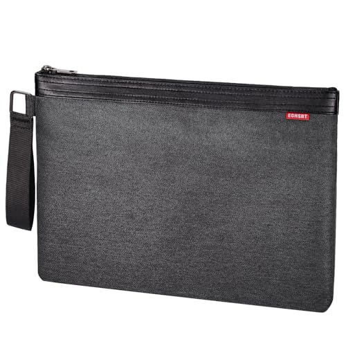 ECHSRT File Folder Document Organizer for Travel, Document Bag Zipper Pouch for Men & Women Black - color: Black