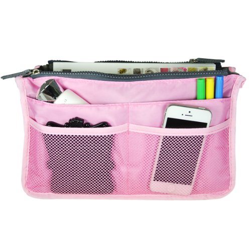 Wrapables® Unisex Bag Insert Organizer, Travel Bag Organizer (Pink) - color: Pink