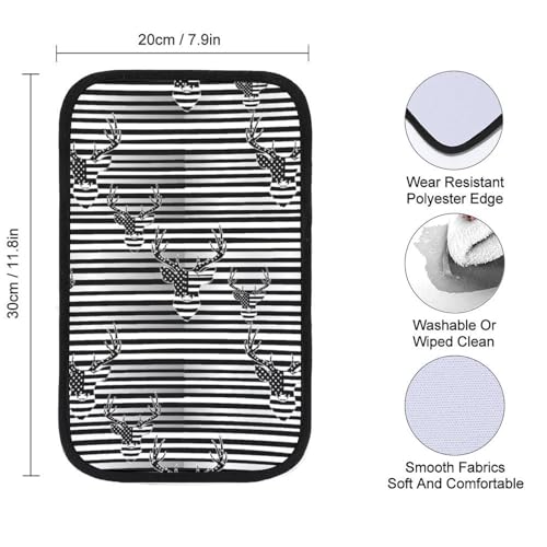 Neoprene Armrest Pad Cover Black and White American Flag Hunting Deer, Car Center Console Cover, Universal Waterproof Accessories for Most Vehicle, SUV - color: Picture (77)