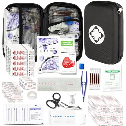 276Pcs First-Aid Kit Emergency-Kit Home-Car - First Aid Kits Emergency Kit Home Essentials for Dorm Room First-Aid Kit Emergency Necessities for Boat Hiking Skating, Black YIDERBO - style: Black-277Pcs