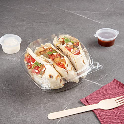 Restaurantware Thermo Tek 18.6 Ounce Clamshell Containers 100 Anti-Fog To Go Food Containers - Freezable Rectangle Clear Plastic Food Packaging Containers Disposable - size: 19 oz