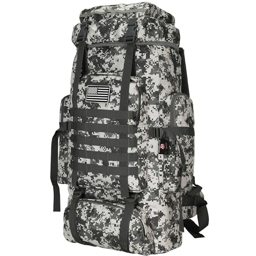 Hiking Backpack for Men 70L/100L Camping Backpack Military Rucksack Molle 3 Days Assault Pack for Climbing | Camping Backpack - color: 70l-graycamo